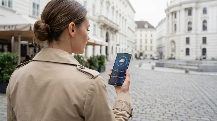 Uporaba aplikacije z umetno inteligenco na pametnem telefonu